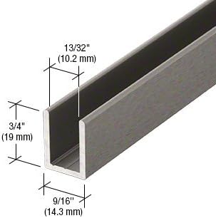 Brixwell SDCD38ABN-CCP48 Antique Brushed Nickel 3/8" Fixed Panel Shower Door