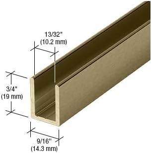 Brixwell SDCD38BBRZ-CCP48-XCP10 Brushed Bronze 3/8" Fixed Panel Shower Door