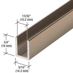 Brixwell SDCD38BBRZ-CCP23 Brushed Bronze 3/8" Fixed Panel Shower Door Deep