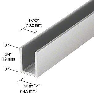 Brixwell SDCD38BS-CCP72 Brushed Stainless 3/8" Fixed Panel Shower Door Deep