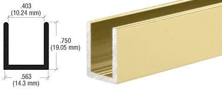 Brixwell SDCD38SB-CCP12-XCP50 Satin Brass 3/8" Fixed Panel Shower Door Deep