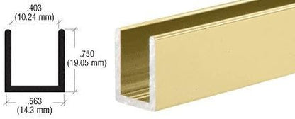 Brixwell SDCD38SB-CCP12-XCP50 Satin Brass 3/8" Fixed Panel Shower Door Deep