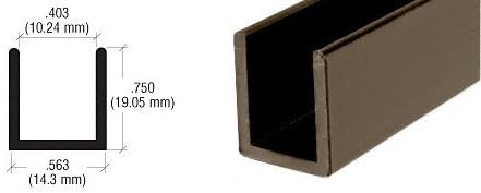 Brixwell SDCD380RB-CCP72-XCP25 Oil Rubbed Bronze 3/8" Fixed Panel Shower Door