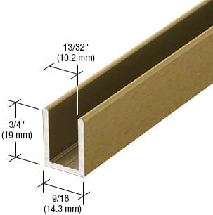 Brixwell SDCD38ABRS-CCP23 Antique Brass 3/8" Fixed Panel Shower Door Deep