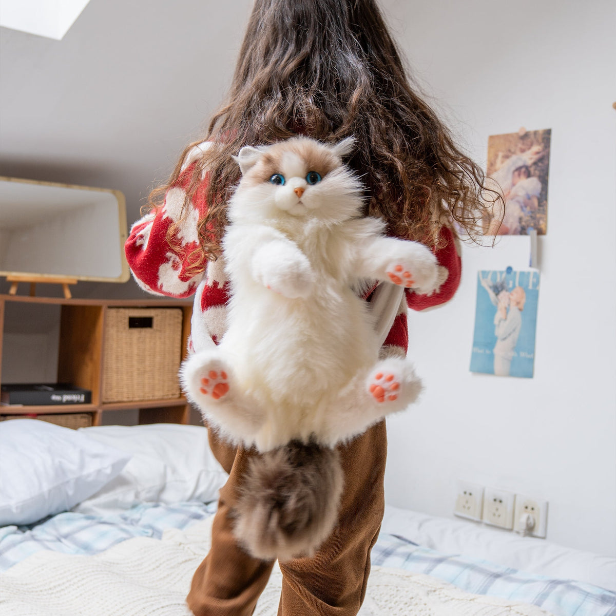 Mini Ragdoll Cat Backpack – Cute Handmade Bag for Girls