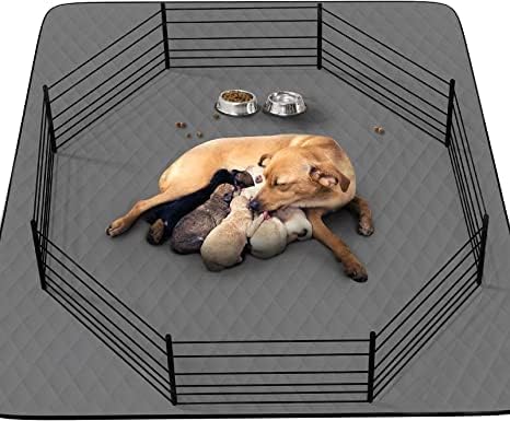 CoolShields Washable Pee Pads for Dogs, 82'' x 120'', Grey, 1 Pack | Ultra-Absorbent Reusable Waterproof Puppy Pad for Crates, Playpens, Carpets, and Floors—Ideal for Dogs, Cats, and Small Pets