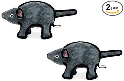 TUFFY® : 2 Pack Mouse Dog Toy: Ultra Durable Plush Toy with Multiple Layers & Reinforced Seams, Washable and Floats, Original Construction