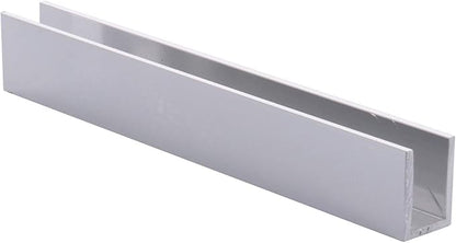 Brixwell SDCD38BA-CCP36-XCP5 Brite Anodized 3/8" Fixed Panel Shower Door Deep