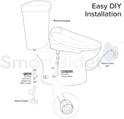 SmartBidet® SB-2000WR Electric Smart Bidet Toilet Seat