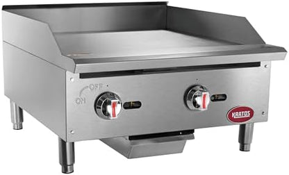 Kratos 24" Wide Commercial Countertop Griddle, Gas Hot Plate