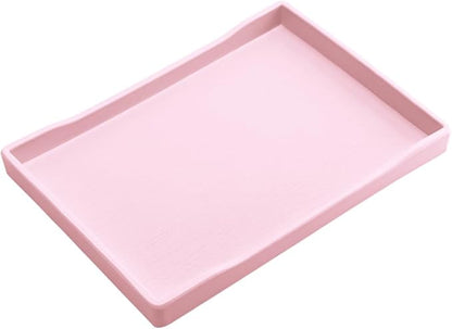 Small Pink Mini Serving Tray (8.5 x 6.3 inch) for Serving Accessory, Spa, Coffee, Drinks, Wine, Tea, Bar, Party, Seasoning, Perfume or Display Use.