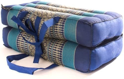 Zafuko Foldable Cushion - Organic Kapok Filling, use Folded and Unfolded for Meditation, Soft Yoga Prop, Portable Cushion