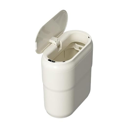 Slim Motion Sensor Trash Can for Bathroom, Automatic Compact Touchless Garbage
