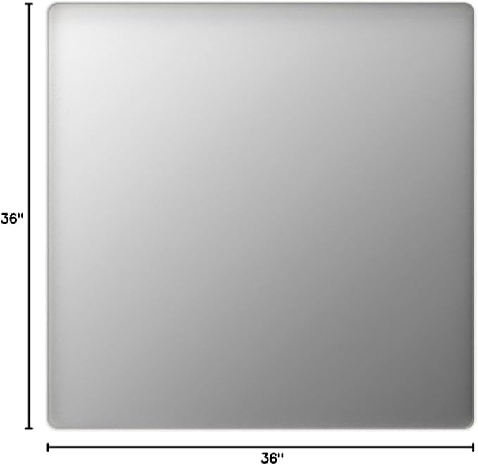 LOAAO 36x36 Inch White Metal Framed Bathroom Mirror