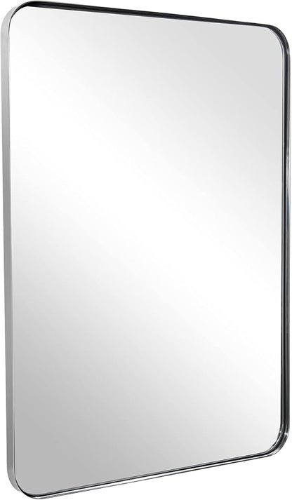 ANDY STAR Chrome Mirror for Bathroom, Modern Rectangle Bathroom Vanity Mirror