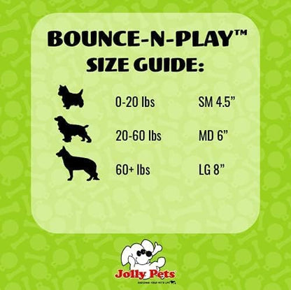 Jolly Pets Bounce-n-Play Dog Toy Ball, Orange, 4.5 Inches/Small, Model Number: 2545 OR
