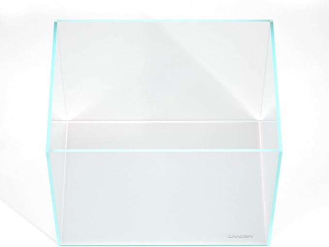 Landen 60H 30 Gallon Rimless Low Iron Aquarium Tank, 23.6" W × 17.7" D × 17.7" H (60cm x 45cm x 45cm) 8mm Thickness with Black Nano Foam Leveling mat Included