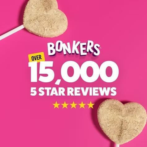 Bonkers Purrpops Freeze Dried Tuna & Salmon Flavor Lollipop Cat Treats, Healthy Real Meat Treats, Training Treats or Food Topper, for All Breeds and Ages, Value Pack (18 Pieces)