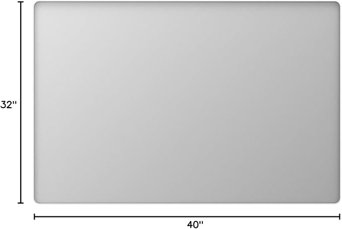 LOAAO 40x32 Inch White Metal Framed Bathroom Mirror