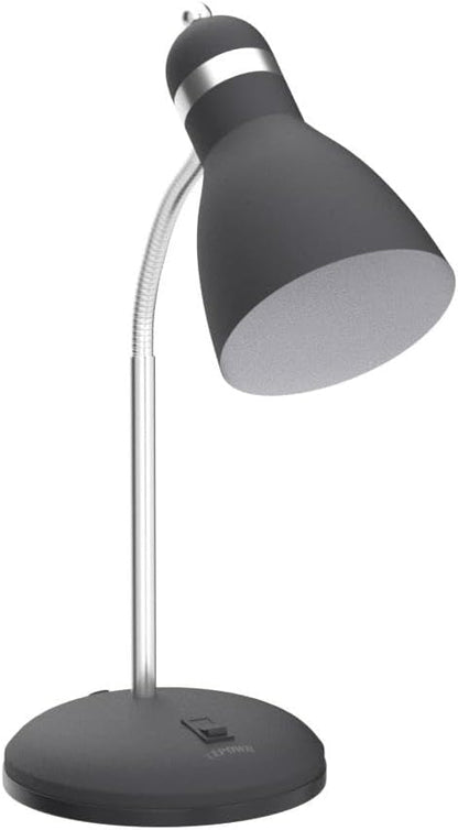 LEPOWER Metal Desk Lamp, Eye-Caring Table Lamp, Study Lamps with Flexible Goose Neck for Bedroom, Home Office (Matte Black)