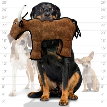 TUFFY® : 2 Pack Bull Dog Toy: Ultra Durable Plush Toy with Multiple Layers & Reinforced Seams, Washable and Floats, Original Construction
