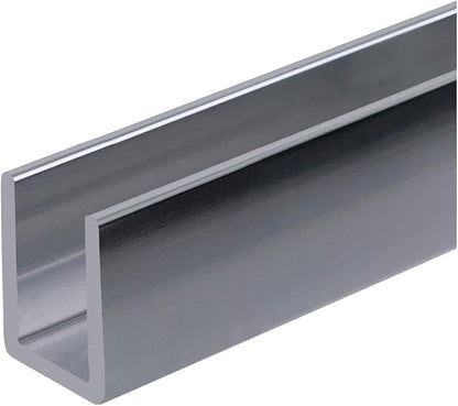 Brixwell SDCD38BS-CCP18 Brushed Stainless 3/8" Fixed Panel Shower Door Deep