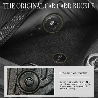 Original Rio Floor Mats for 2018-2024 Kia Rio Sedan & Hatchback Models - Custom Fit TPE Heavy Duty Non Slip Floor Mats 1st and 2nd Row - All Weather Black Car Mats for Rio 2018-2024