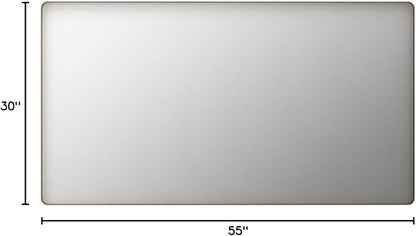 LOAAO 55”X30” Gold Bathroom Mirror, Rounded Rectangle Gold Frame Mirror