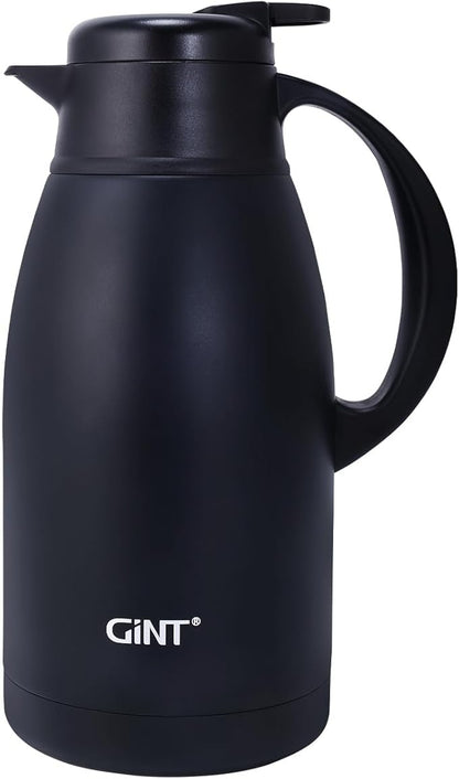 GiNT Stainless Steel Thermal Coffee Carafe, Double Walled Vacuum Water and