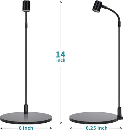 Oltraman LED Aquarium Light, 3W USB Powered Fish Tank Plant Lamp with Black Base Board for 360 Betta Fish Bowl, Potted Plants, Succulents, Miniature Landscape