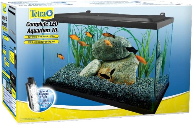 Tetra Aquarium, 10 Gallon, Complete Tropical Fish Tank Kit with LED Lighting for Freshwater Fish