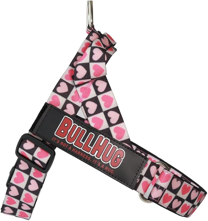 Adjustable Dog Harness– No Pull, No Choke – for English Bulldogs, French Bulldogs, Pugs & Broad-Chested Breeds – Easy, Safe Walks (Check, Large)