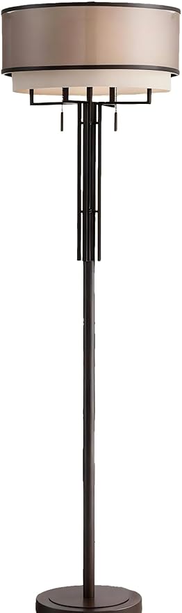 High-end Floor Lamps, Dimmable Standing Light, 3 Color Temperatures, Stepless dimming, Black Floor Lamp with Remote & App Control, Floor Lamp for Bedroom, 2 Bulbs(Included)