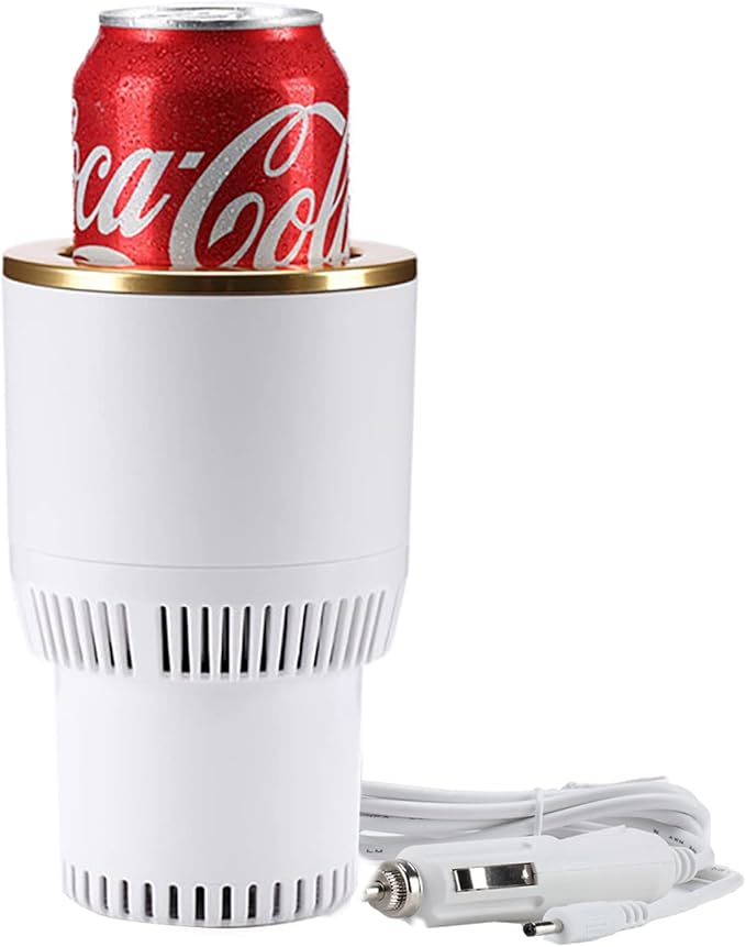 Car Cup Holder with Drink Cooler Smart Mug Warmer 2-in-1 Car Tumbler Holder