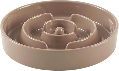 Ceramic 1.2 Cup Slow Feeder Dog Bowl