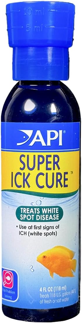 API LIQUID SUPER ICK CURE Fish remedy, Freshwater and Saltwater Fish Medication 4 fl oz(Pack of 1), White