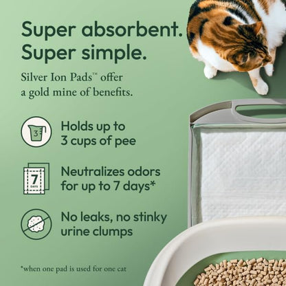 Tidy Cats Breeze Bright Lemongrass Scented Ion Cat Litter Box Pads Refill Pack - 10 CT (Pack of 4)