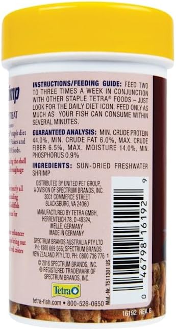 Tetra BabyShrimp 0.35 Ounce, Natural Shrimp Treat For Aquarium Fish (033197)