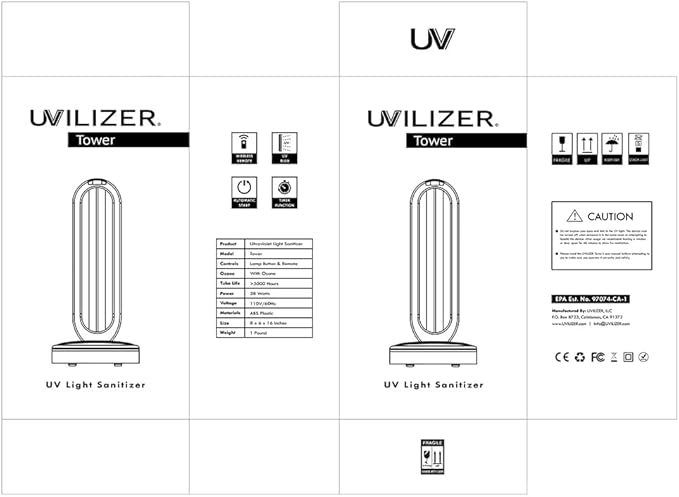 UVILIZER Tower - UV Light Sanitizer & Ultraviolet Lamp