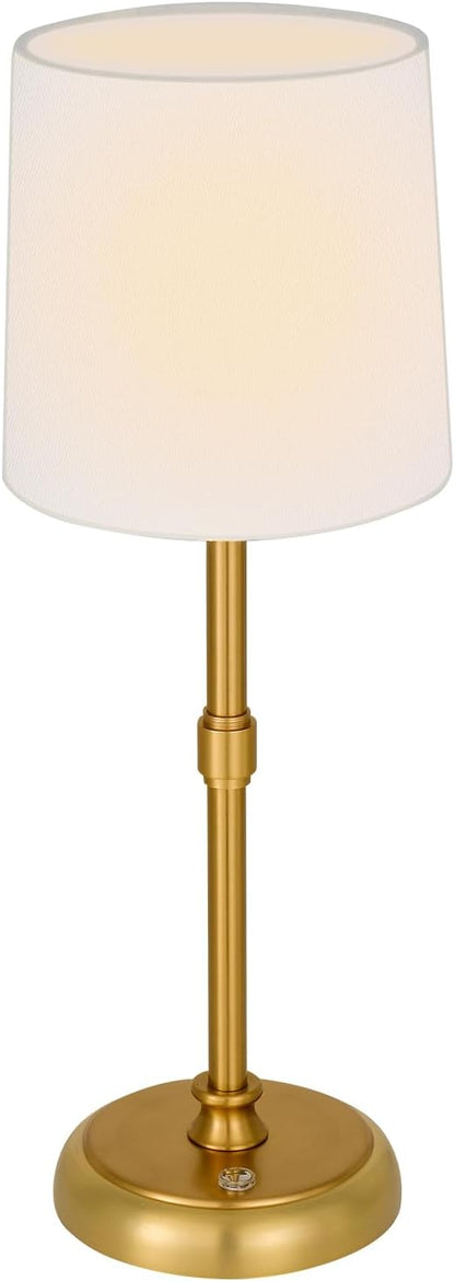 Cordless Gold LED Table lamp, 5200-mAh Rechargeable Battery, 3-Level Brightness, Build-in Integrated LED 320 Lm Max, Night Lamp Ambient Light, for Bedside Restaurant Dining Table