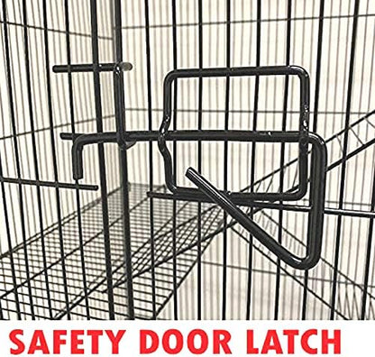Extra Large 4-Floors with Tight 3/8-Inch Bar Spaing for Ferret Chinchilla Sugar Glider Rats Mice Hamster Gerbil Squirrel Rodent Degu Dagus Small Animal Critter Cage