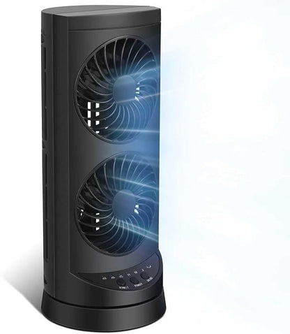 Personal Tower Fan for Bedroom, Portable Desk Table Fan，3 Speeds Cooling