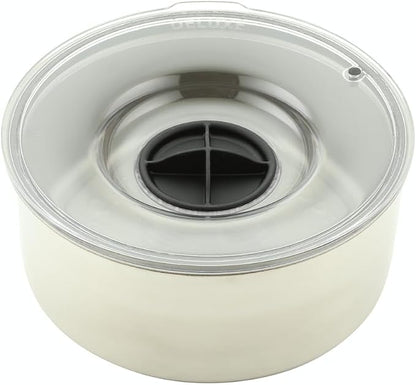 Stainless Steel Dripless Water Bowl with Tritan Plastic Lid, Holds 1 Gal, Reduces Spills & Trails Up to 85%+, Water Bowl for Giant Breed Dogs (86-130 lbs), The Original Slobber Stopper