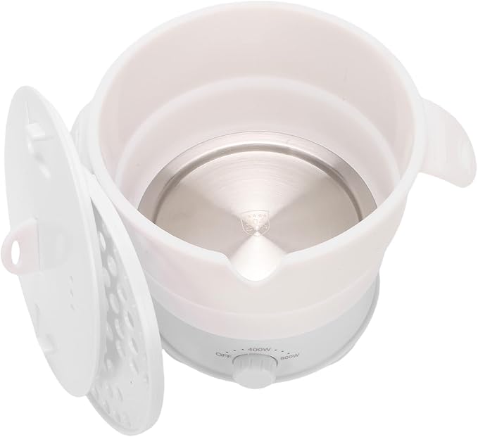 Asixxsix Foldable Electric Cooker, 800W 1.2L Mini Portable Travel Hot Pot