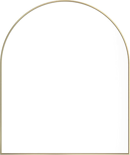 15x18 Inch Compact Gold Arched Mirror Perfect