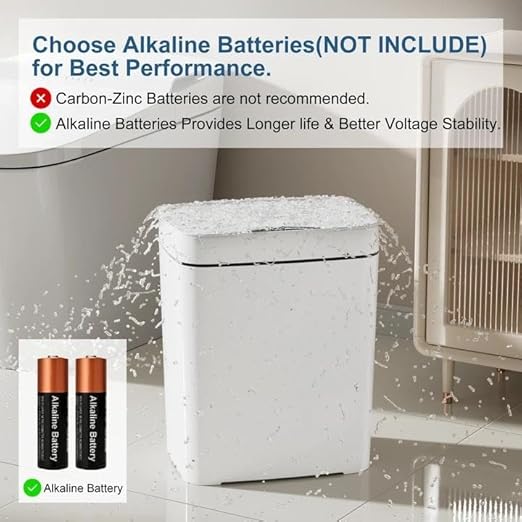 2 Pack 2.7 Gal Bathroom Trash Can