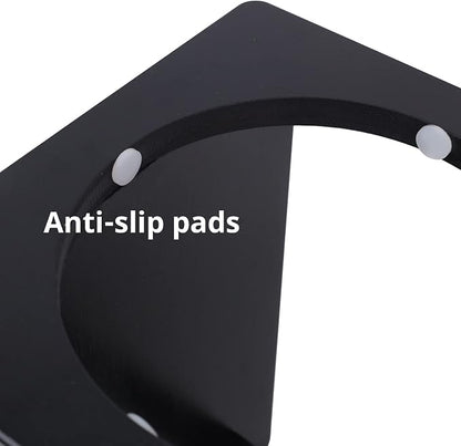 HTB Elevated Dog Bowl Stand with 2 Stainless Steel Bowls-14 H X-Large Black | Raised Dog Bowl Stand, 14"tall, 48 Oz Bowls, for Large Sized Dogs, Pet-safe, Solid Bamboo