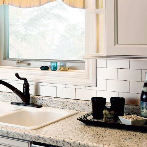 AULIGET 100-Piece Peel and Stick Backsplash Metal Tile, Laundry Room
