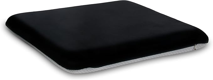 Sigmat Recliner Cushion for Elderly with Memory Foam 20x20x3 Inches Large Square Seat Cushion for Recliner Chair, Floor Pillow, Truck Seat Cushion Black-Grey