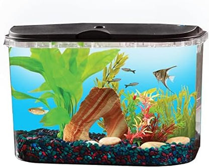 Koller Products 5-Gallon Aquarium Kit with LED Lighting and Power Filter, Ideal for a Variety of Tropical Fish